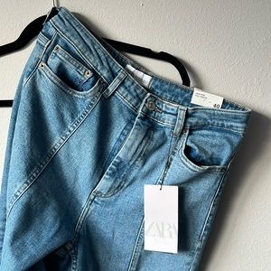 Zara High Rise Skinny Split Jeans